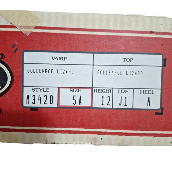 New Vintage Justin Made In USA Exotic Lizard Cowboy Boots Size 5A Style M3420 - Picture 15 of 15